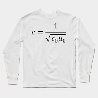 Speed Of Light Formula - Electromagnetism And Physics Long Sleeve T-Shirt